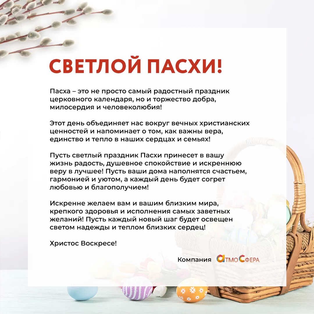 Со Светлым Христовым Воскресением!